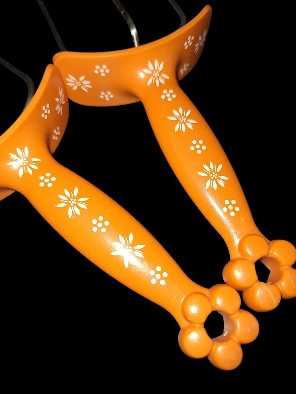 Orange Floral Hand Forks - Set of 2